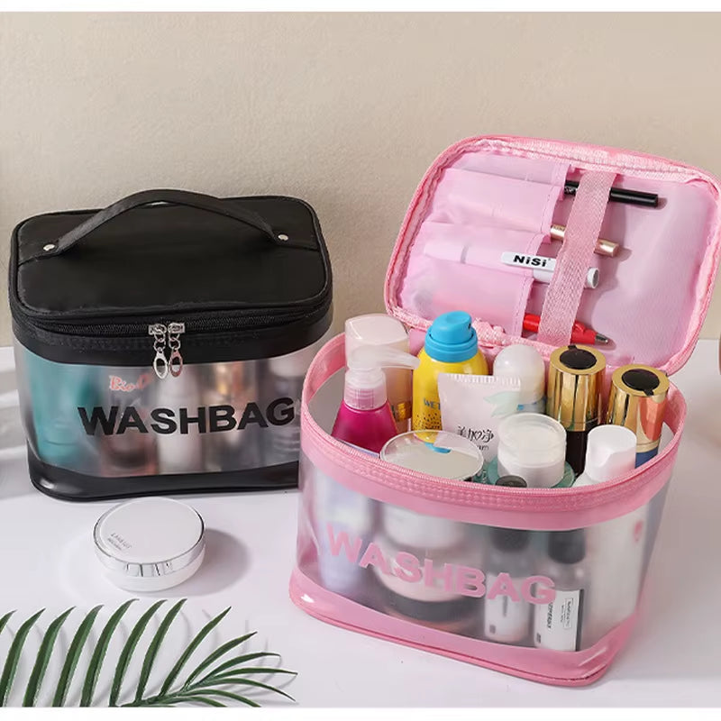 New PVC Waterproof Makeup Bag Portable Cosmetic Bag Large Capacity Travel Toiletries Organizer Storage Bag GF015