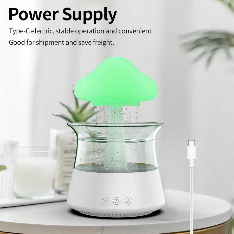 Relax Cloud Rain Diffuser Humidifier Raindrop Aromatherapy Machine Ultrasonic Atomization Humidification Colorful Lamp