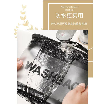 New PVC Waterproof Makeup Bag Portable Cosmetic Bag Large Capacity Travel Toiletries Organizer Storage Bag GF015